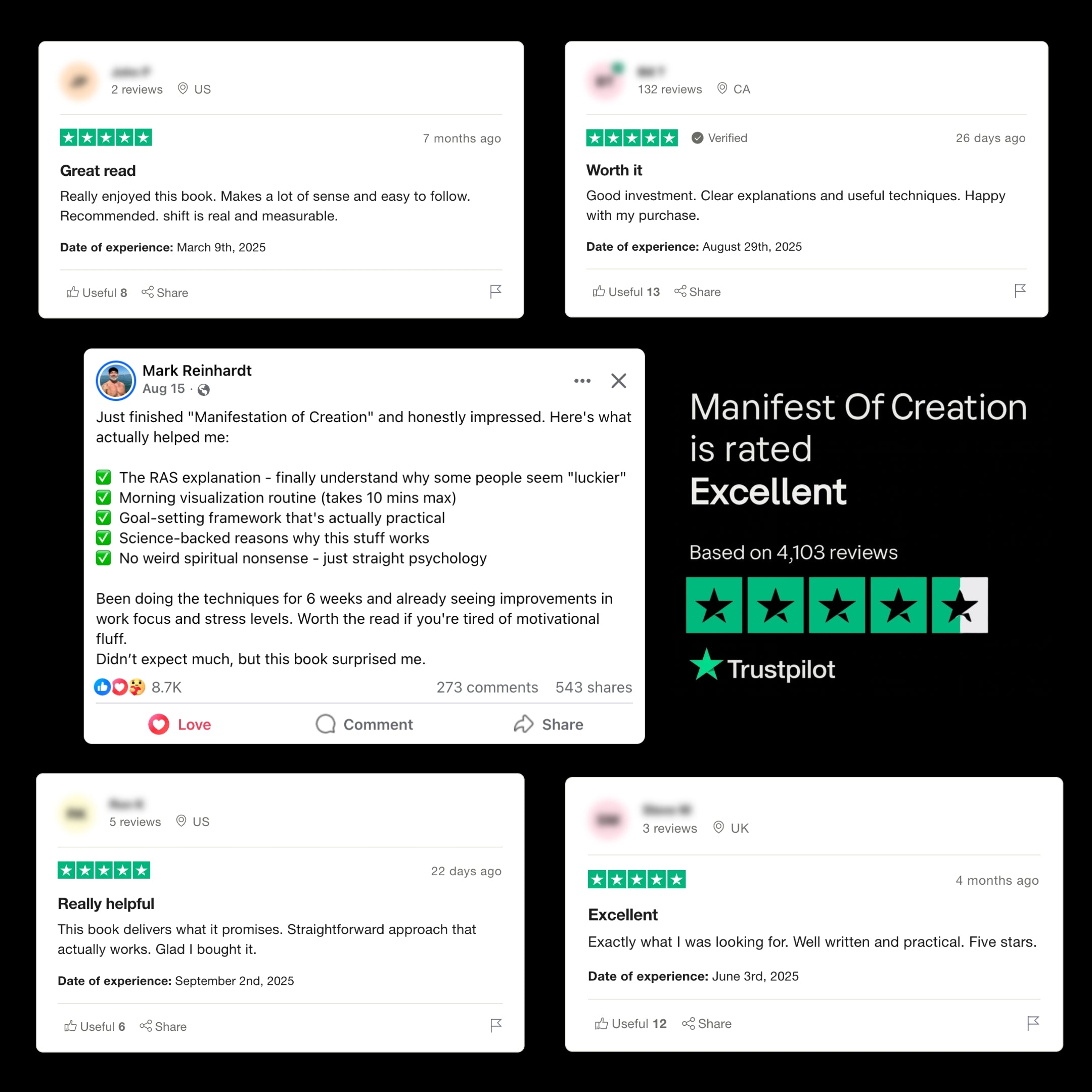 Reviews and ratings of 'Manifest Of Creation' on a white background
